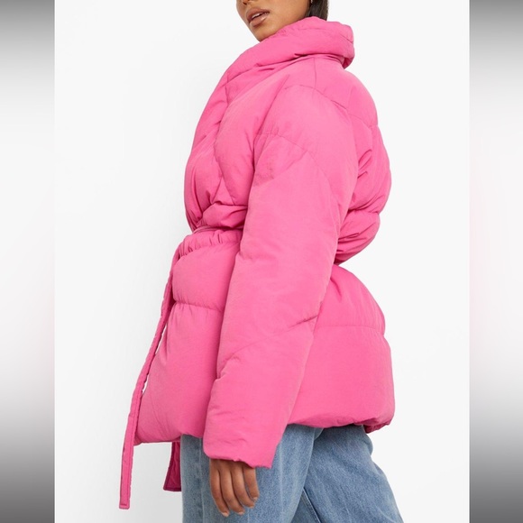 Boohoo denim and pink puffer jacket (sold separately) - Picture 5 of 12